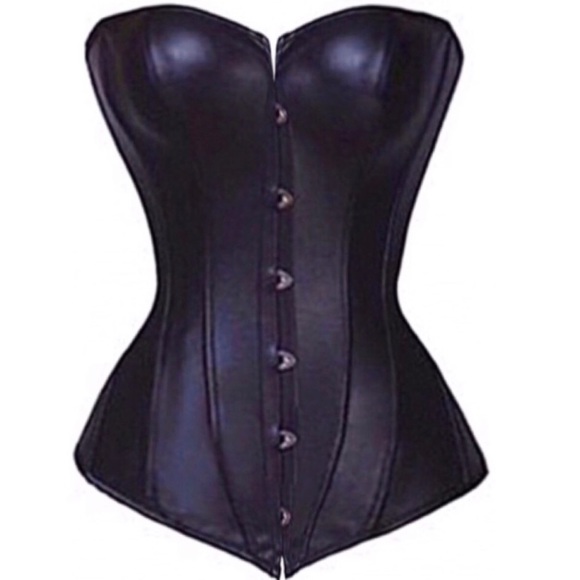 Other - Sexy Faux Leather (Pleather) Corset Top NEW W/Tags